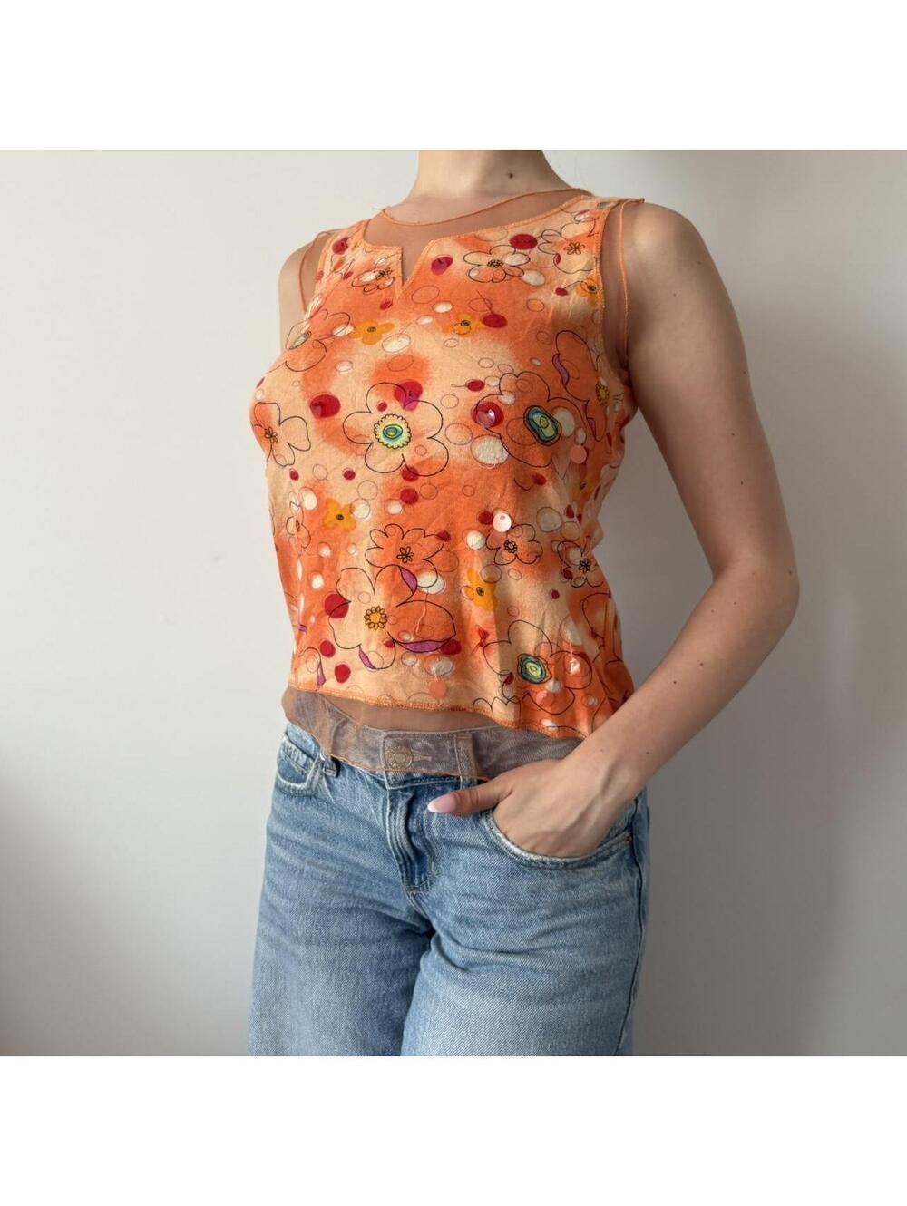 Derhy Women's Orange Tank